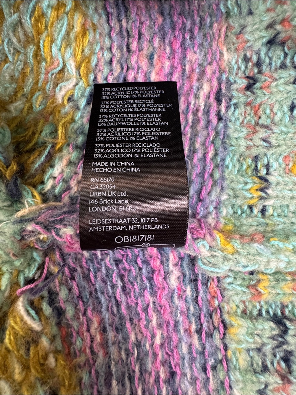 Urban Outfitters Carol Cropped Fair Isle Sweater Multicolor Size S - Picture 9 of 10